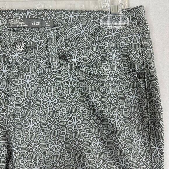 Prana Silver Spain Kara Skinny Pants Kaleidoscope Women’s Size 2/26 - Picture 3 of 10